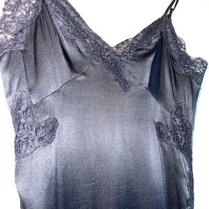 Agent Provocateur lace silk dress with slit